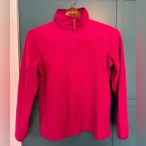 Old Navy Hot Pink Quarter-Zip Fleece Pullover 100% Polyester Size Medium